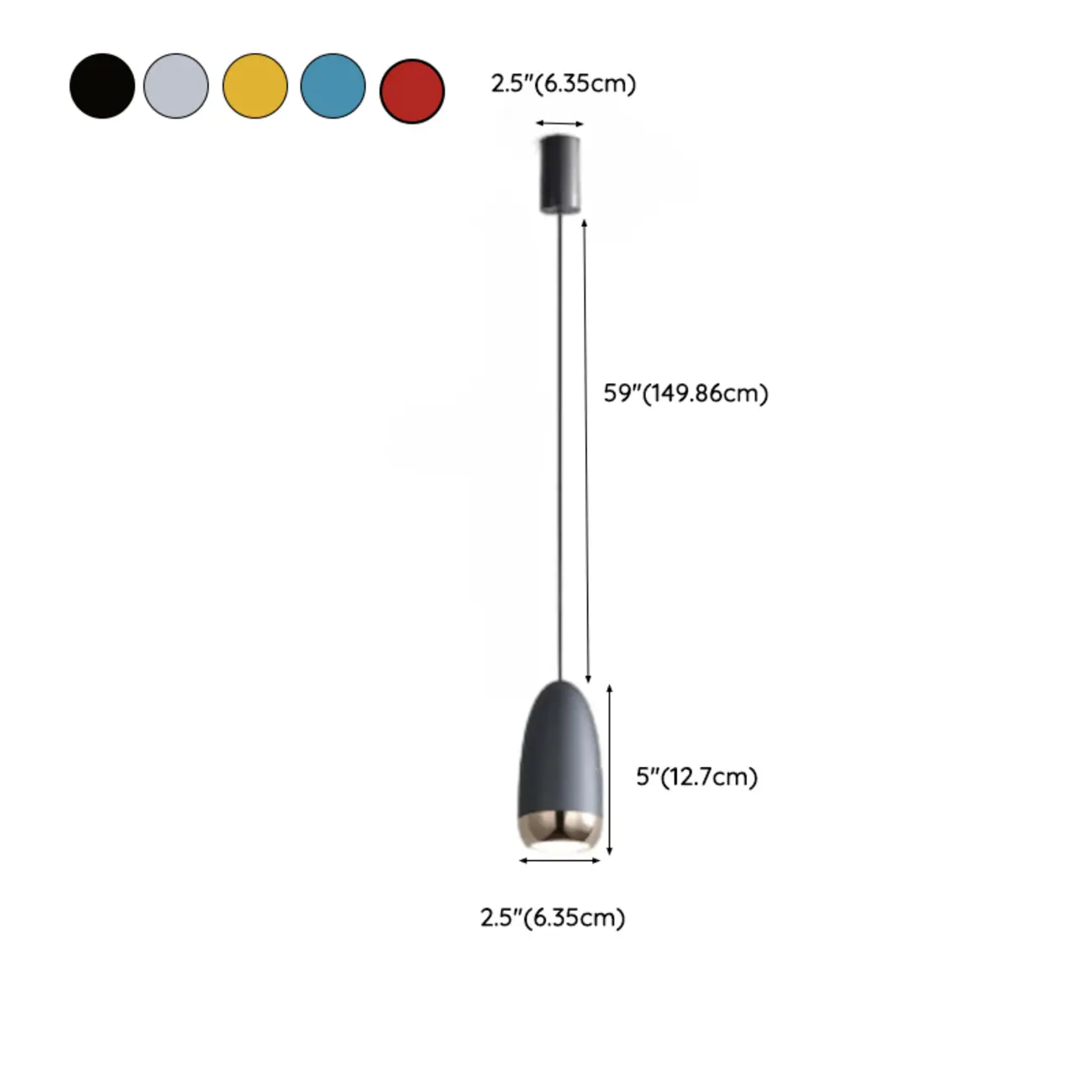 Mini Simple Geometric Aluminum LED Pendant Light