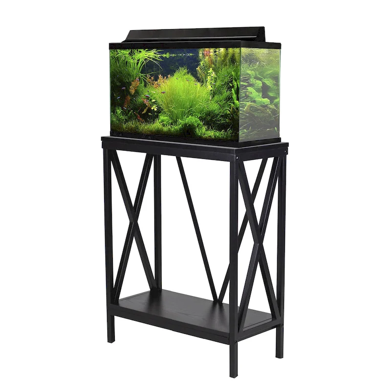 20 Gallon Steel X-Frame Aquarium Stand in Black