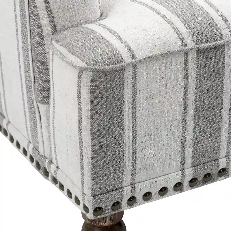 Modern Striped Accent Chairs with Arms