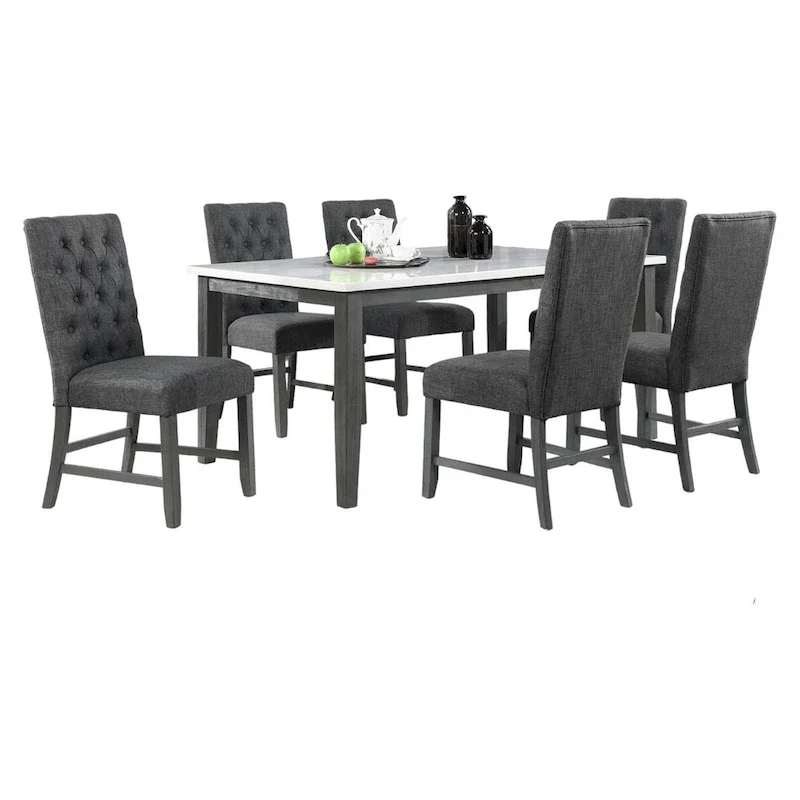 White 7pc Dining Set