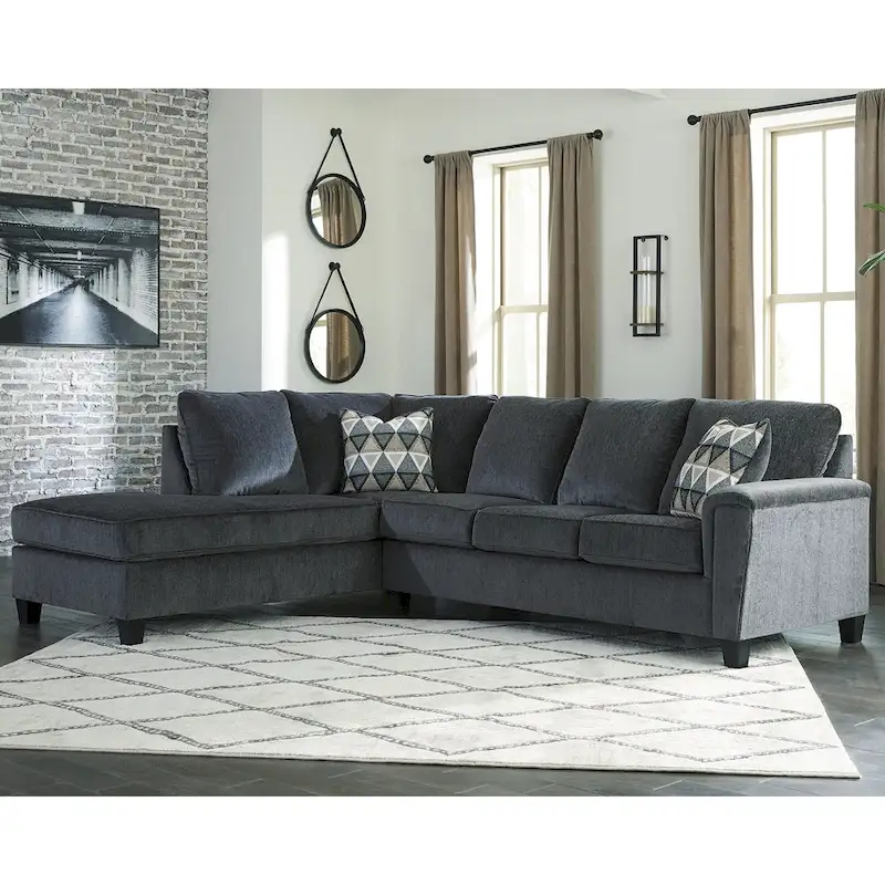 Signature Design by Ashley Abinger 2-Piece Sleeper Sectional with Chaise - 116 W x 91 D x 39 H