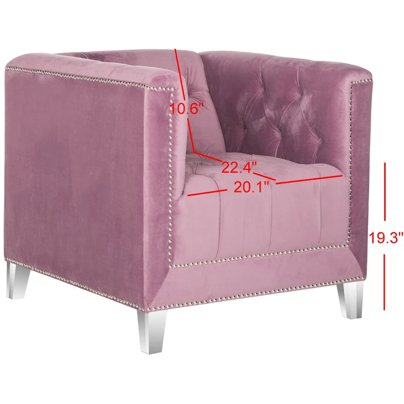 SAFAVIEH Kamilah White/ Clear Club Chair - 31.9 x 33.9 x 29.9 - 32Wx34Dx30H