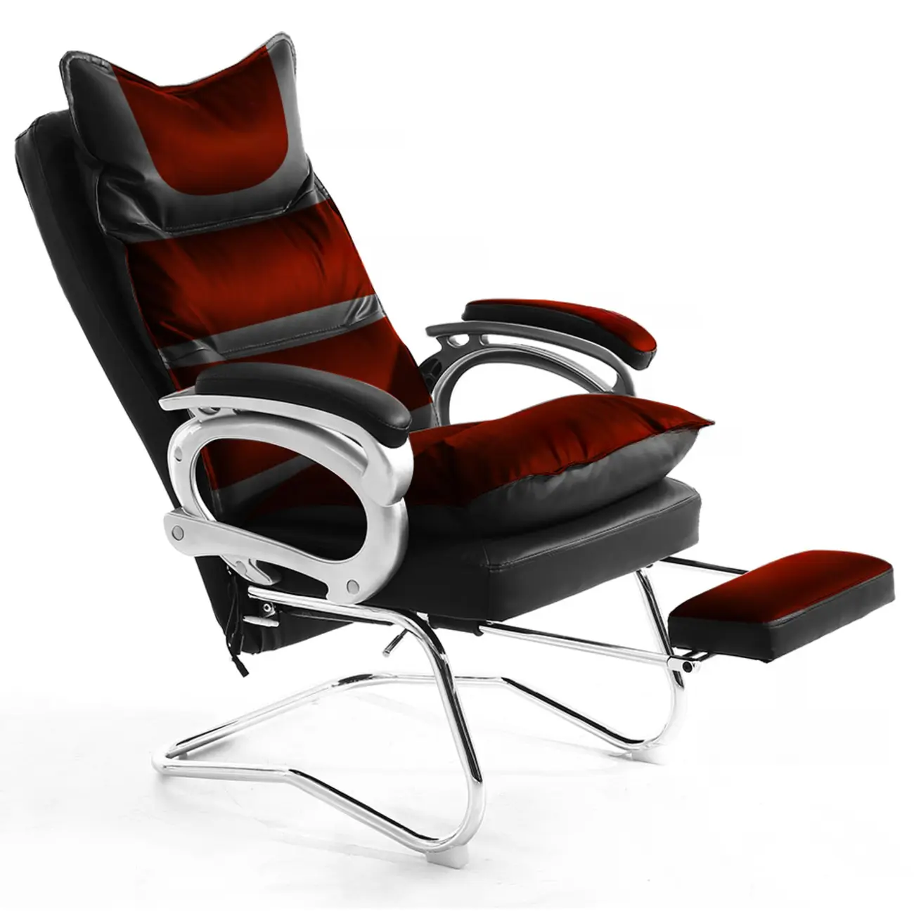 Elegant Brown Leather Reclining Executive Office Chair