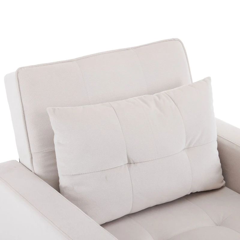 Christopher Knight Home - Sophia Convertible Sleeper Sofa Chair Bed with Adjustable Backrest and Built-In Pillow