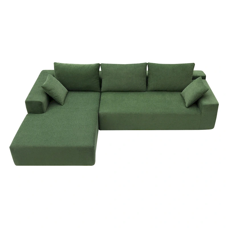 109*68 L-Shape Modular Sectional Living Room Sofa Set Couch Upholstered Sleeper Sofa Free Combination