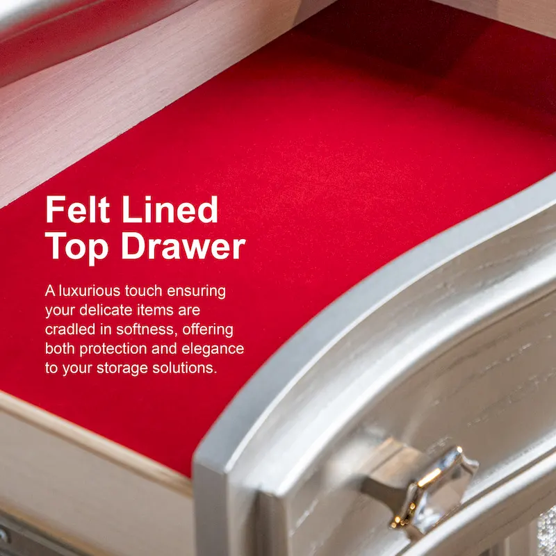 Furniture of America Seabliss Glam Solid Wood 9-Drawer Double Dresser