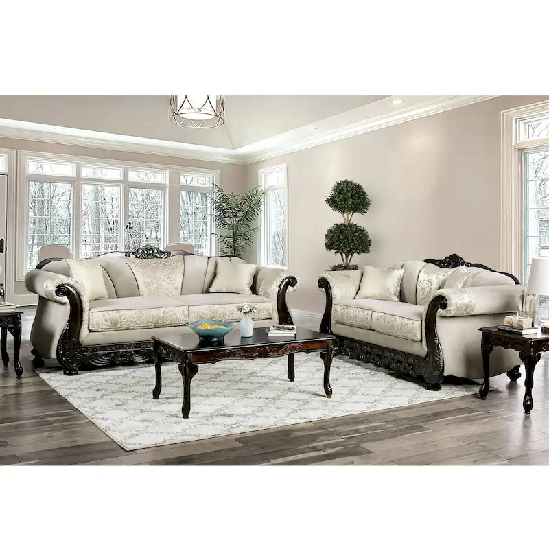 Dikic Traditional Chenille Rolled Arms 2-Piece Living Room Set by Gracewood Hollow