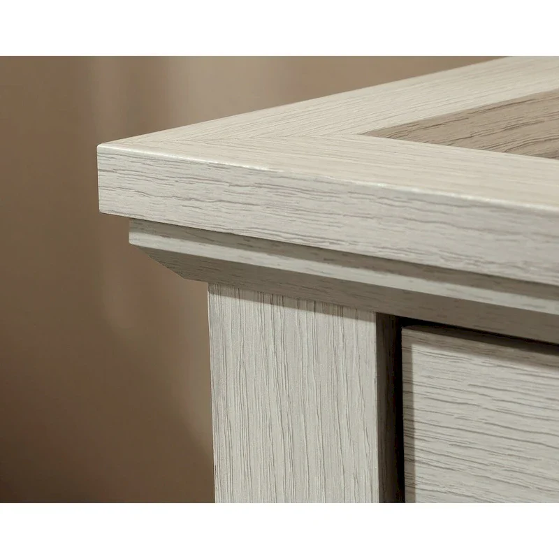 Glacier Oak Single Pedestal Desk with File Drawer