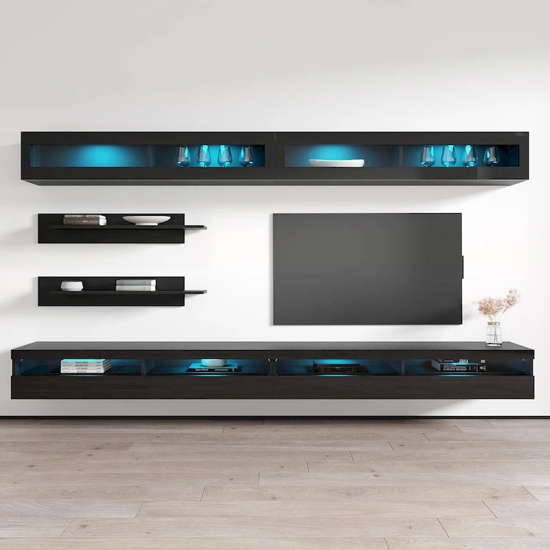 Fly I2 35TV Wall-mounted Floating Modern Entertainment Center Set