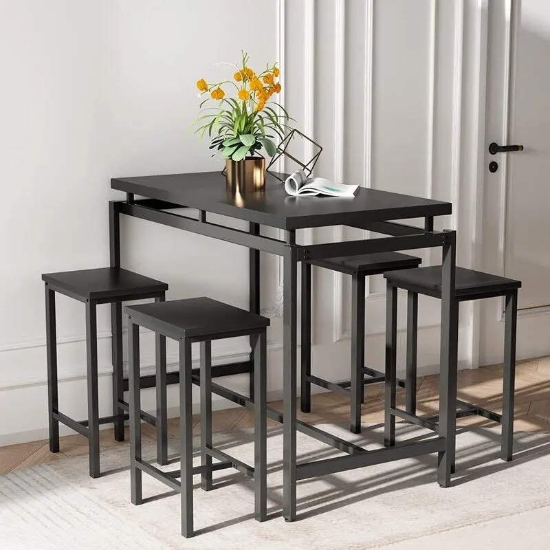 Mieres Modern Farmhouse Counter Height Pub 5-piece Dining Set