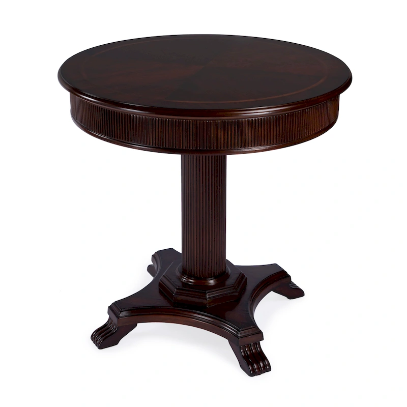 Ellsworth 36  Ribbed Pedestal Foyer Table