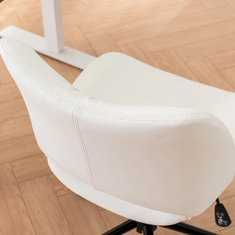 Swivel Armless Ergonomic Office Chair with Wheels