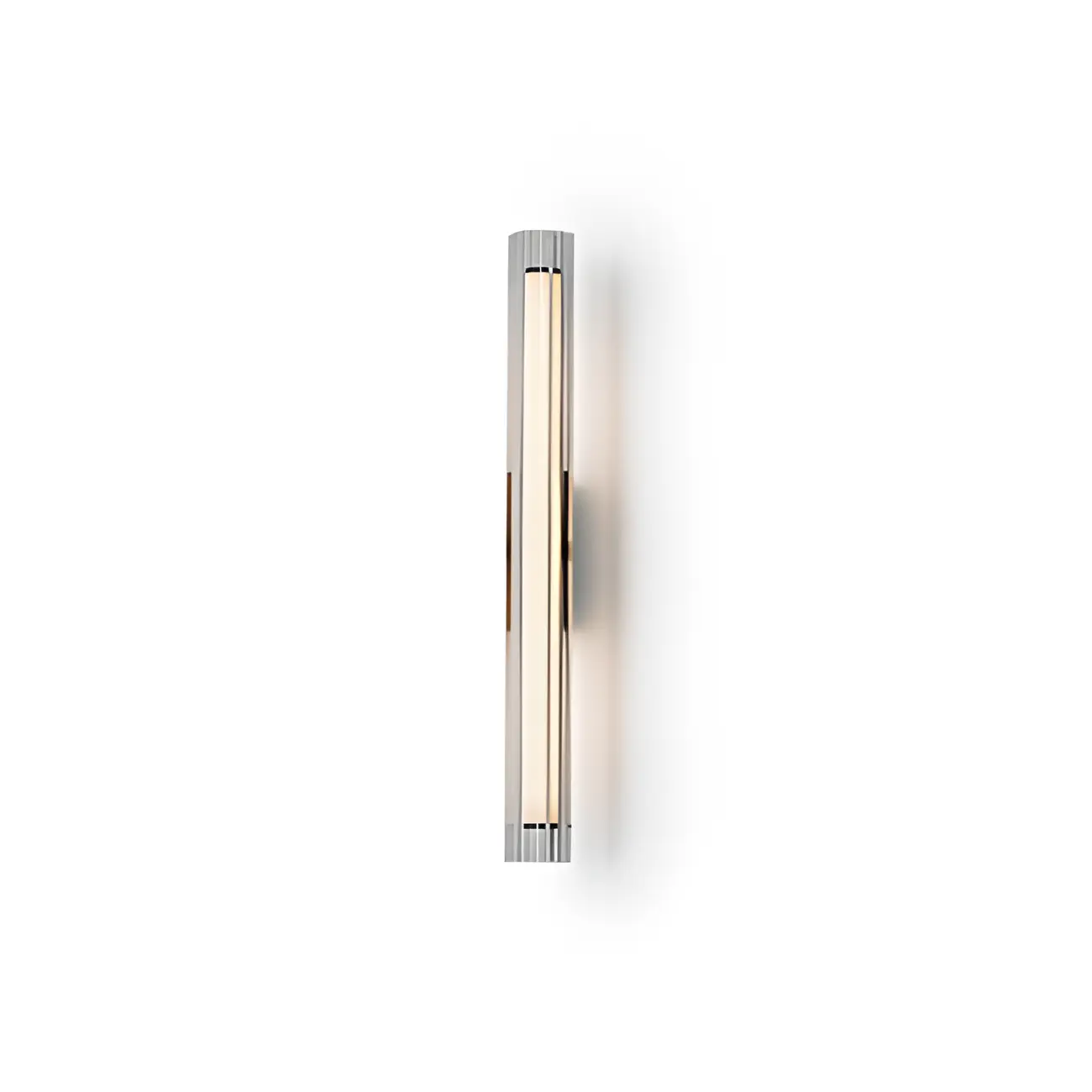 Minimalist Chrome Cylinder LED Wall Sconce with Warm Light