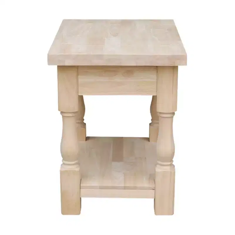Tuscan End Table - Unfinished - International Concepts