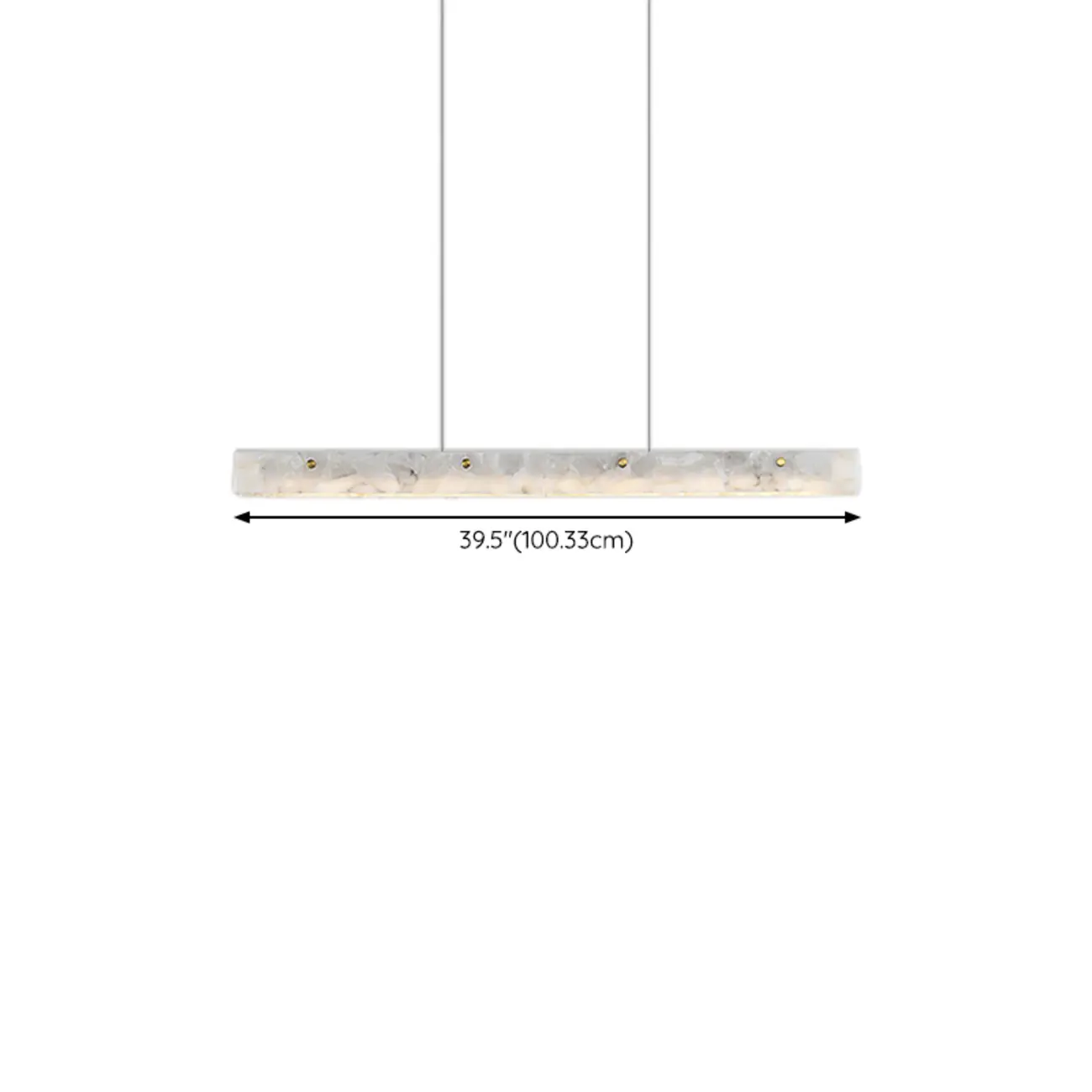 Adjustable Rectangle Marble Hanging Island Light