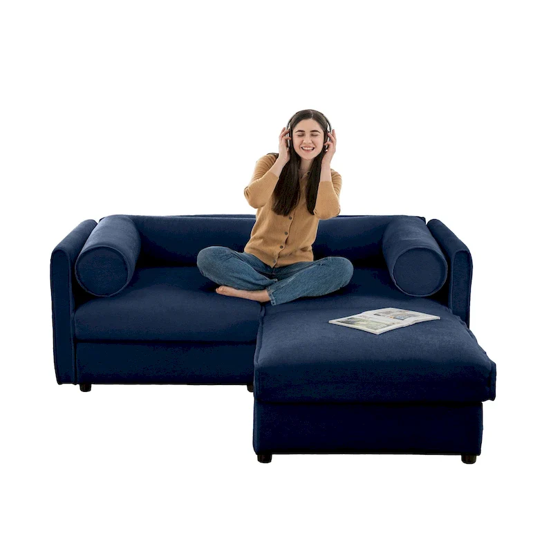 L Shaped Modular Couch Chenille Loveseat Sectional Sofa with Storage