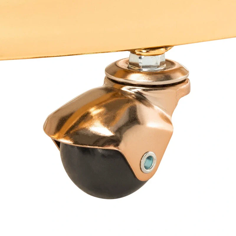 SAFAVIEH Sueann 3 Tier Round Bar Cart-Gold / Tea - 22.1 x 19.7 x 34.3 - 22Wx20Dx34H