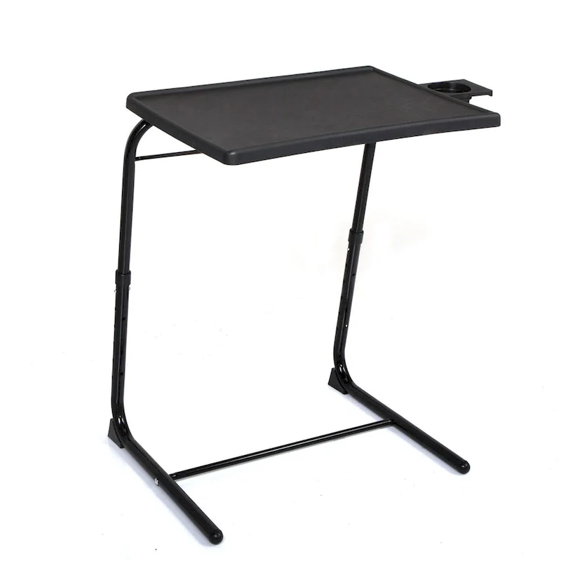 Folding TV Tray Laptop Table End Table Height Adjustable Cup Holder