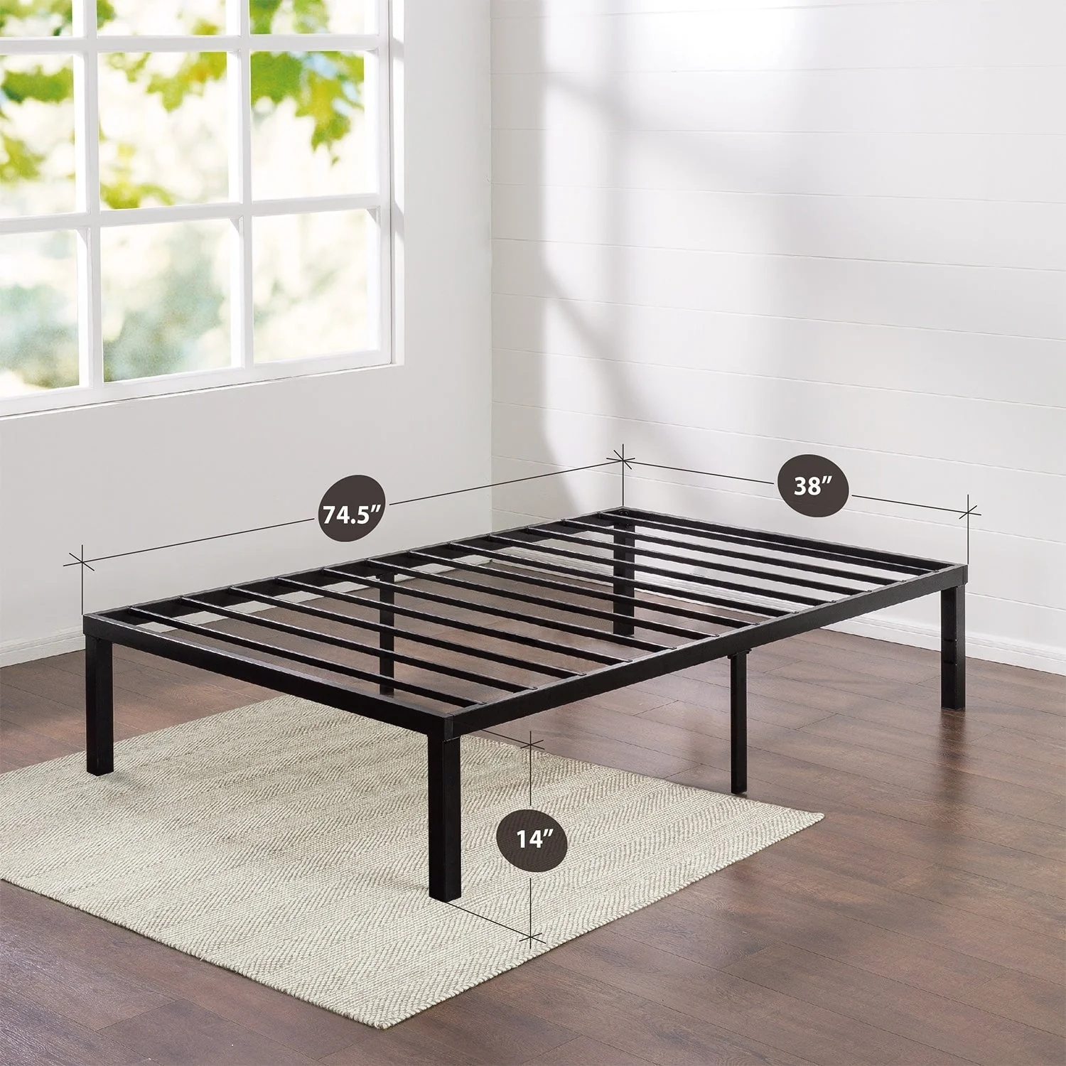 Priage by Zinus Quick Lock Metal Platform Bed Frame