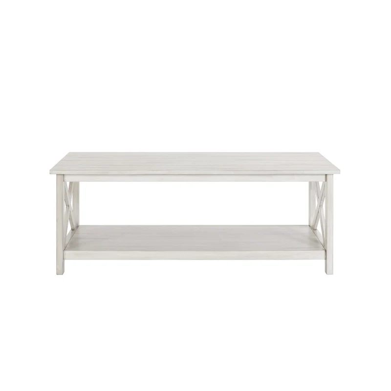 Jamestown Antique White Wood Coffee Table