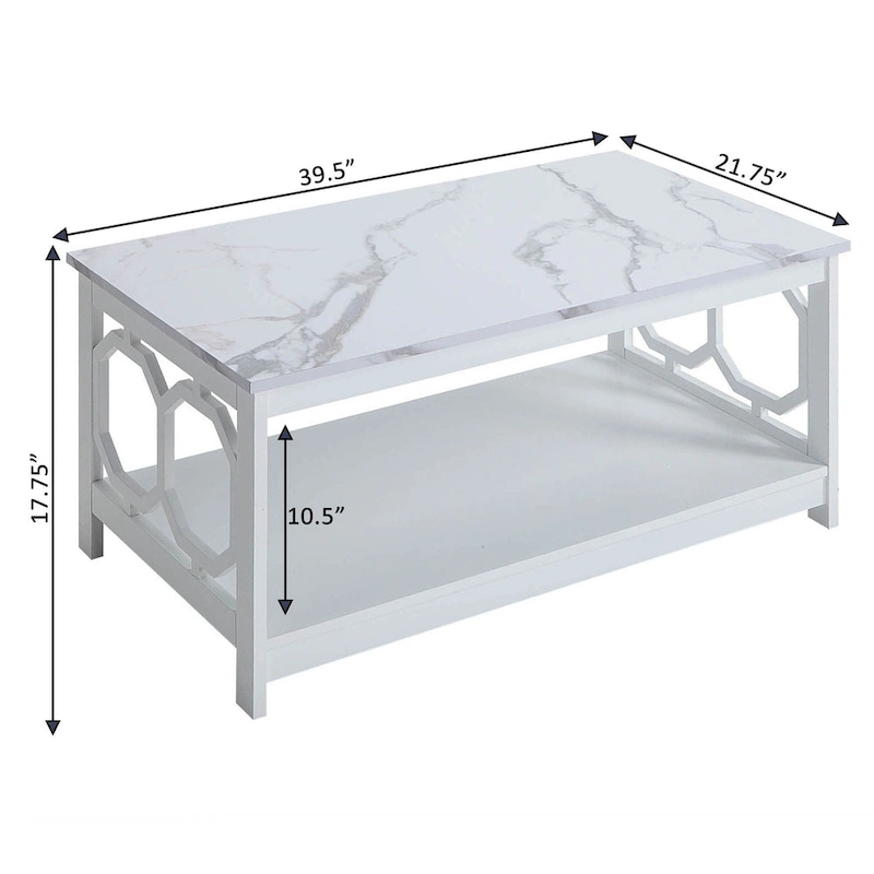 Convenience Concepts Omega Coffee Table with Shelf
