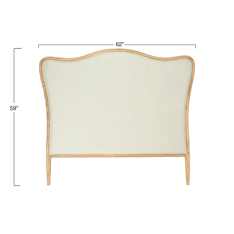 Oak & Linen Headboard