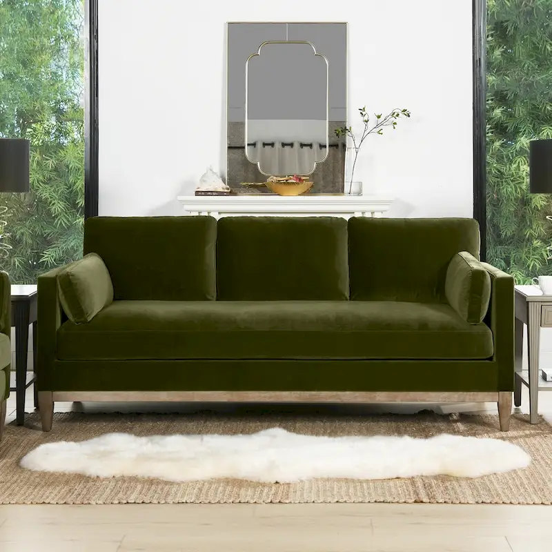 Knox 84 Modern Farmhouse Velvet Track Arm Sofa