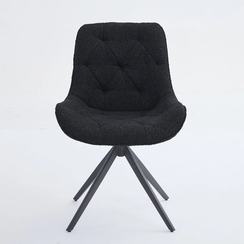 XINMICS Swivel Dining Chairs, Boucle Upholstered Accent Chairs Living Room Chairs Desk Office Arm Chair