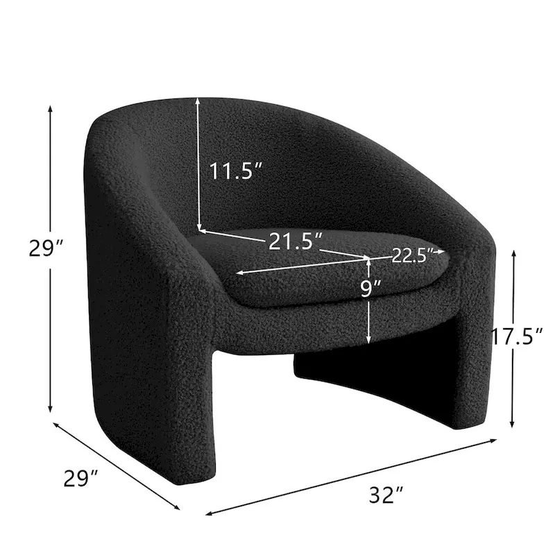 Upholstered Barrel Accent Chair