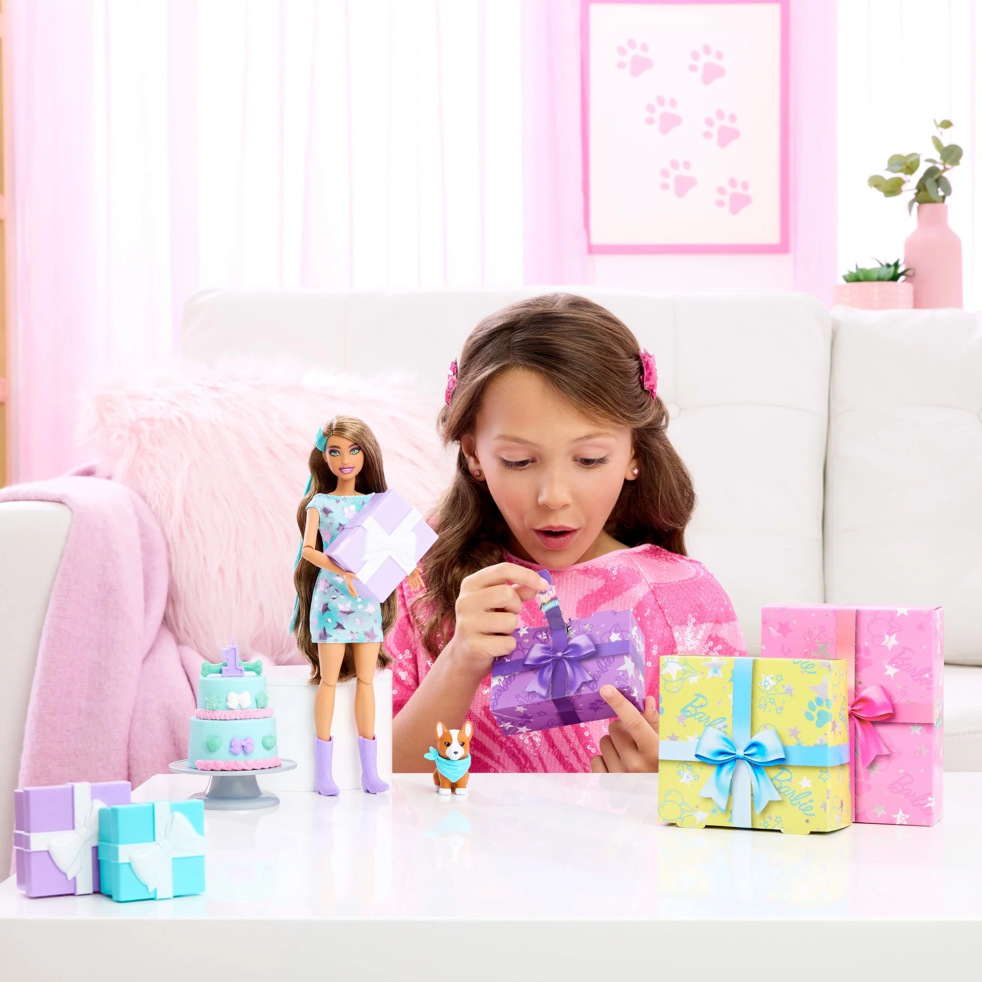 Barbie-Barbie Cadeau Surprise-Coffret Fête D’Anniversaire