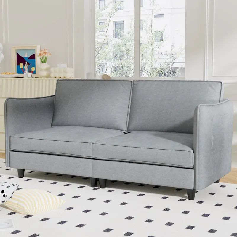 Hadley 74.27 Loveseat Sofa with Mid-Century Modern Design
