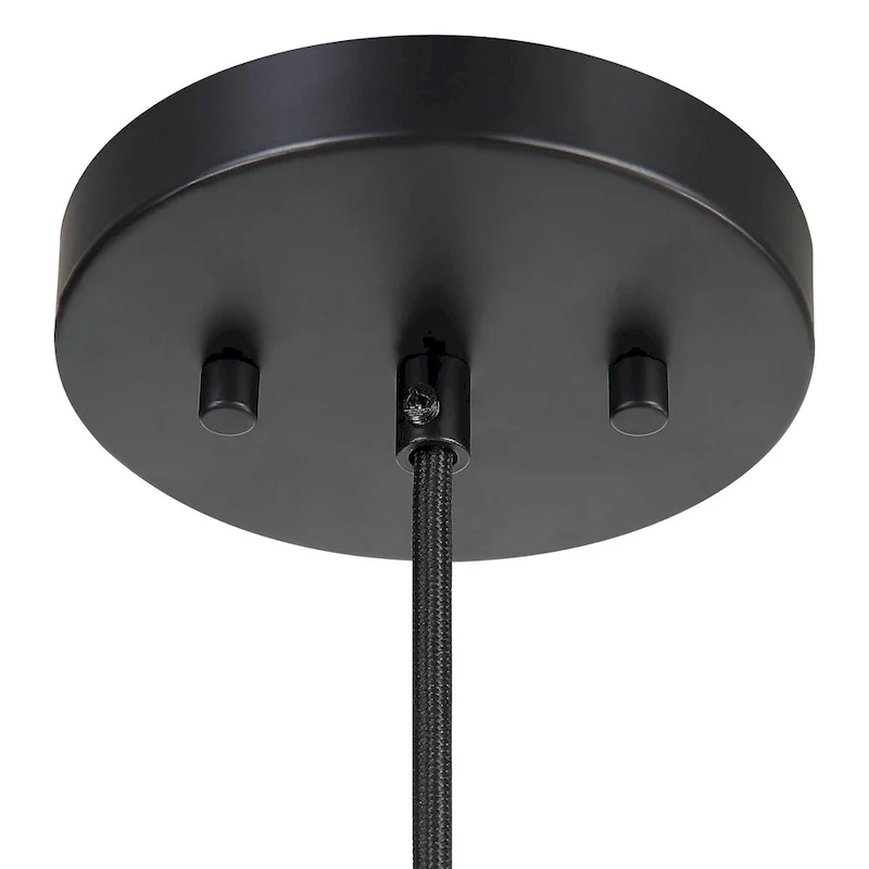 Uttermost Nandi 1 Light Woven Black Pendant - 25H x 15 Dia in.