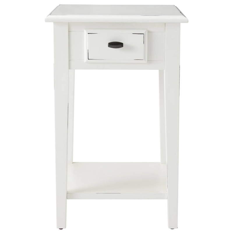 Leick Home One Drawer Square Side Table with Shelf