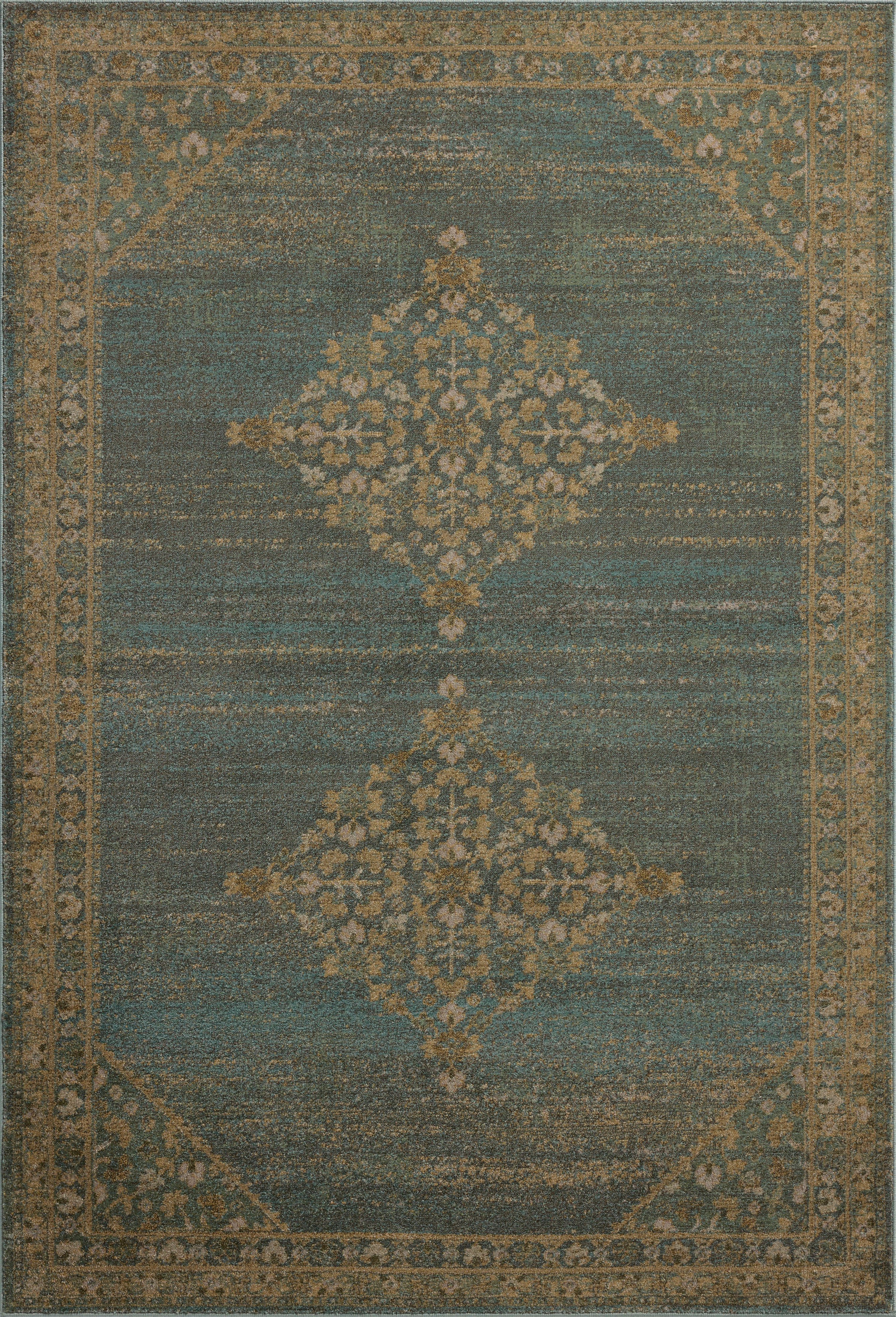Mona Aqua/Wheat Rug