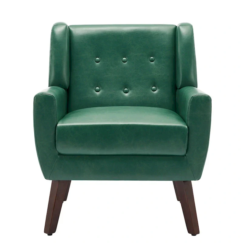 PU Leather Accent Chair Living Room Upholstered Armchair