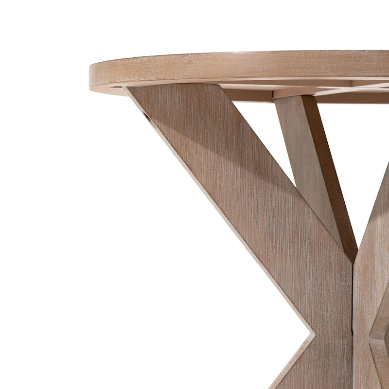 COZAYH Farmhouse Cross Leg End Table