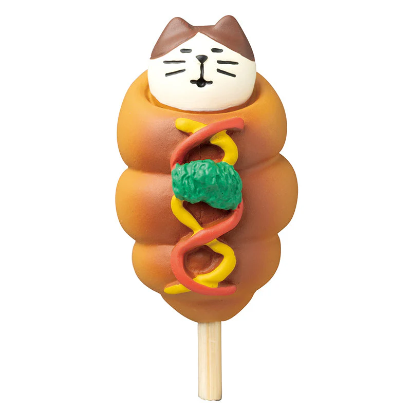 Decole Concombre Figurine - Bread & Coffee Shop - Cat Croissant