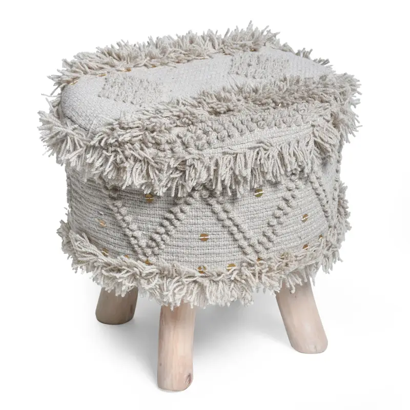 Roja Handcrafted Boho Fabric Stool by