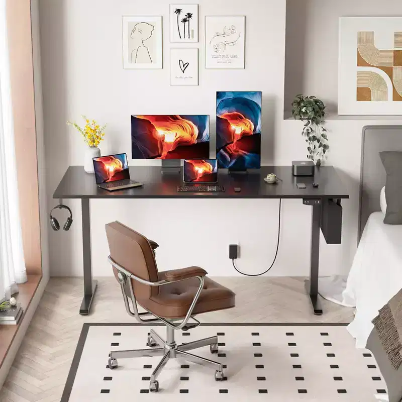 Black Electric Standing Desk, 63