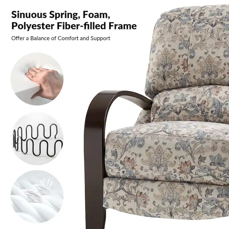 Rita Genuine Leather Manual Recliner by Hulala Home