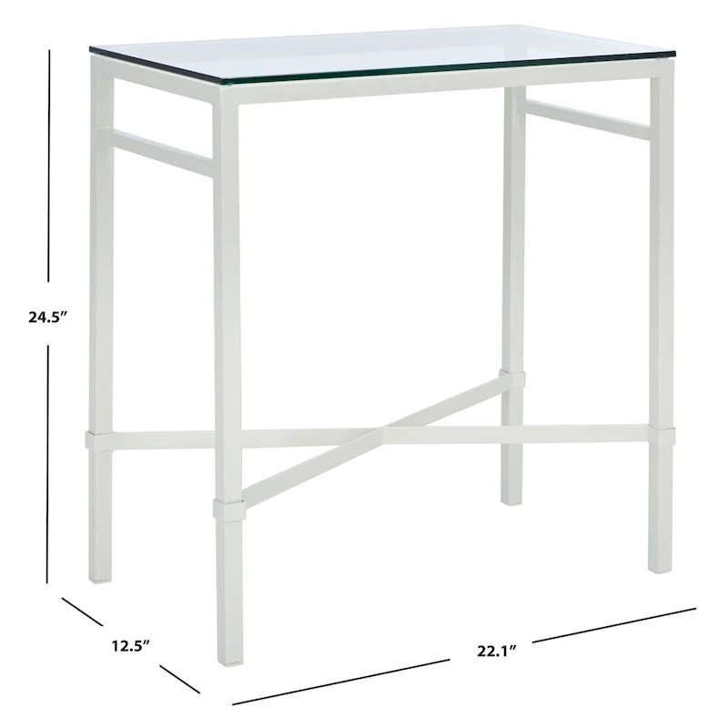 SAFAVIEH Couture Vallie Side Table - 22 W x 13 D x 25 H - 22Wx13Dx25H