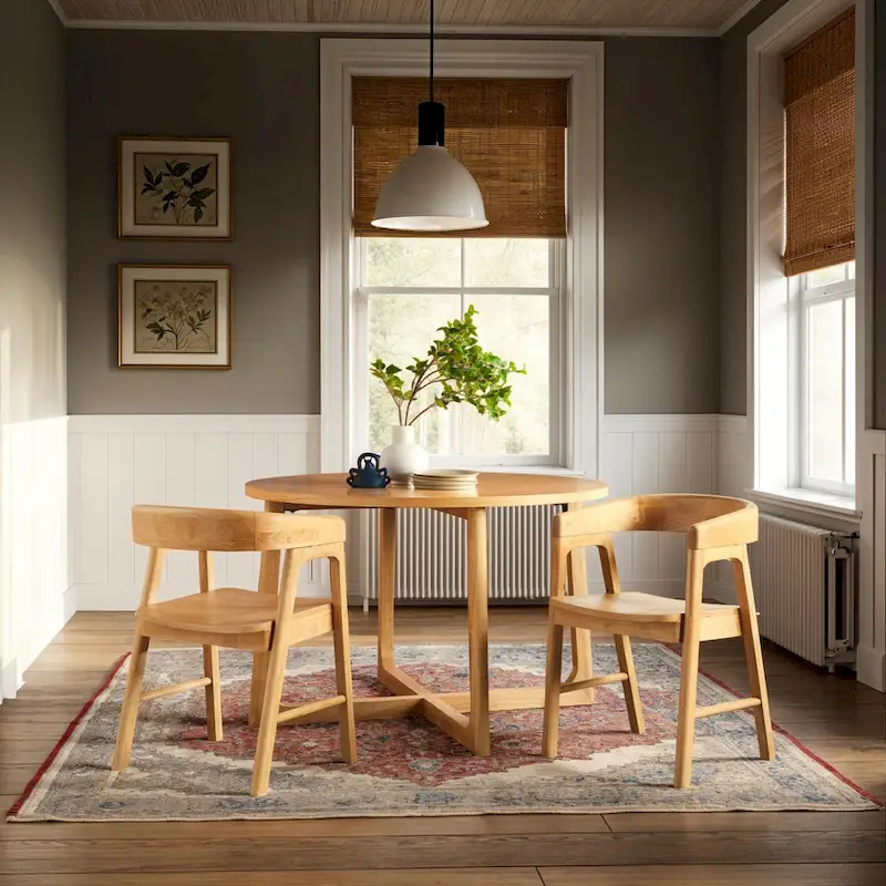 Middlebrook Modern Solid Wood Rounded Back Dining Chair (Set of 2)