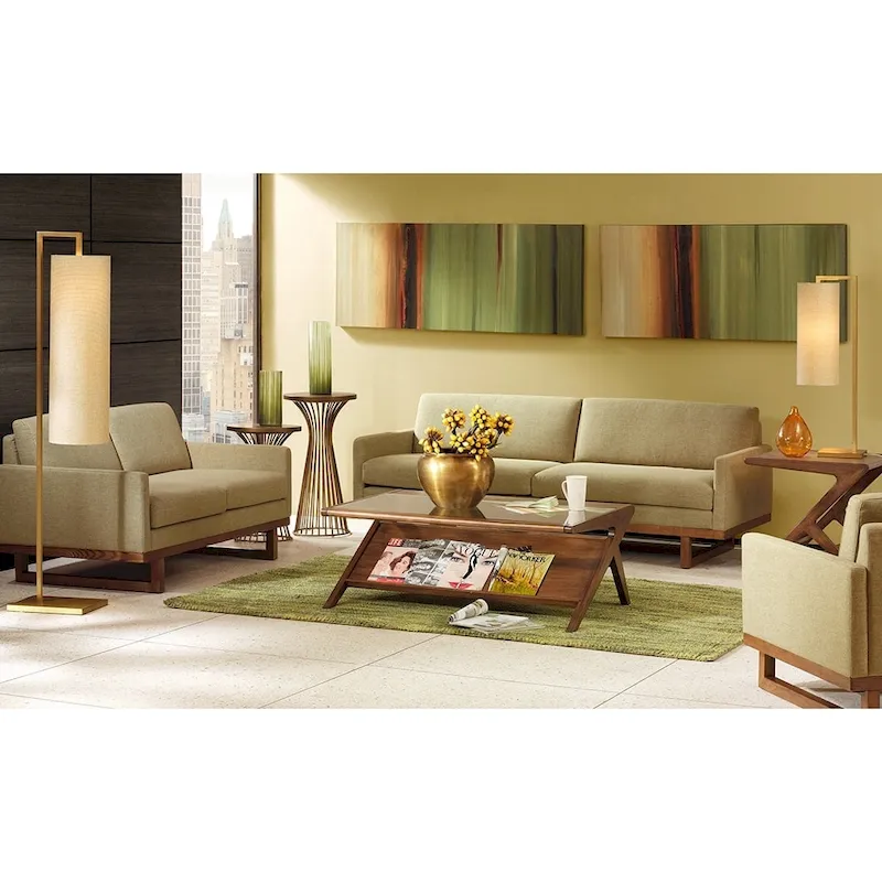 INK+IVY Rocket wood & tempered glass coffee table