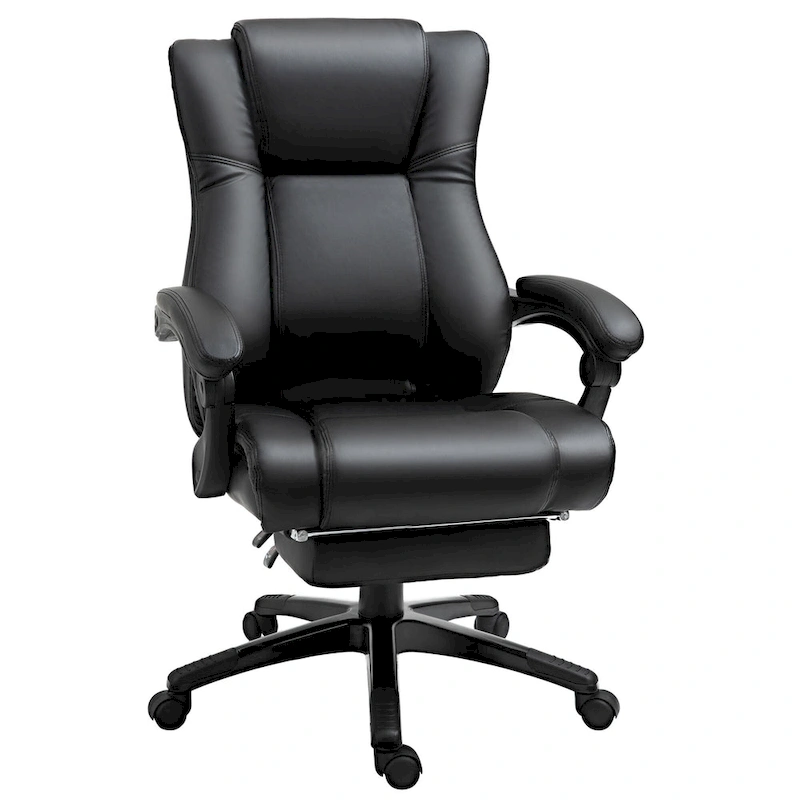 Executive High Back Office Chair Executive Computer Desk Chair with Adjustable Height and Retractable Footrest