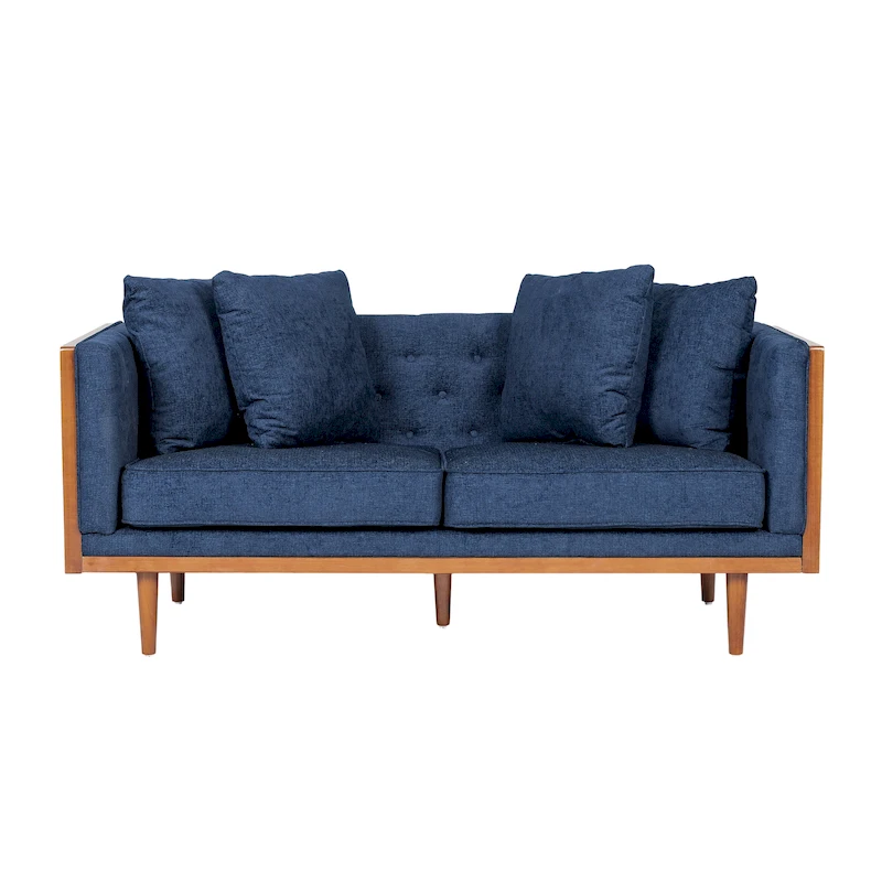 Borah Tufted Loveseat with Accent Pillows by Christopher Knight Home