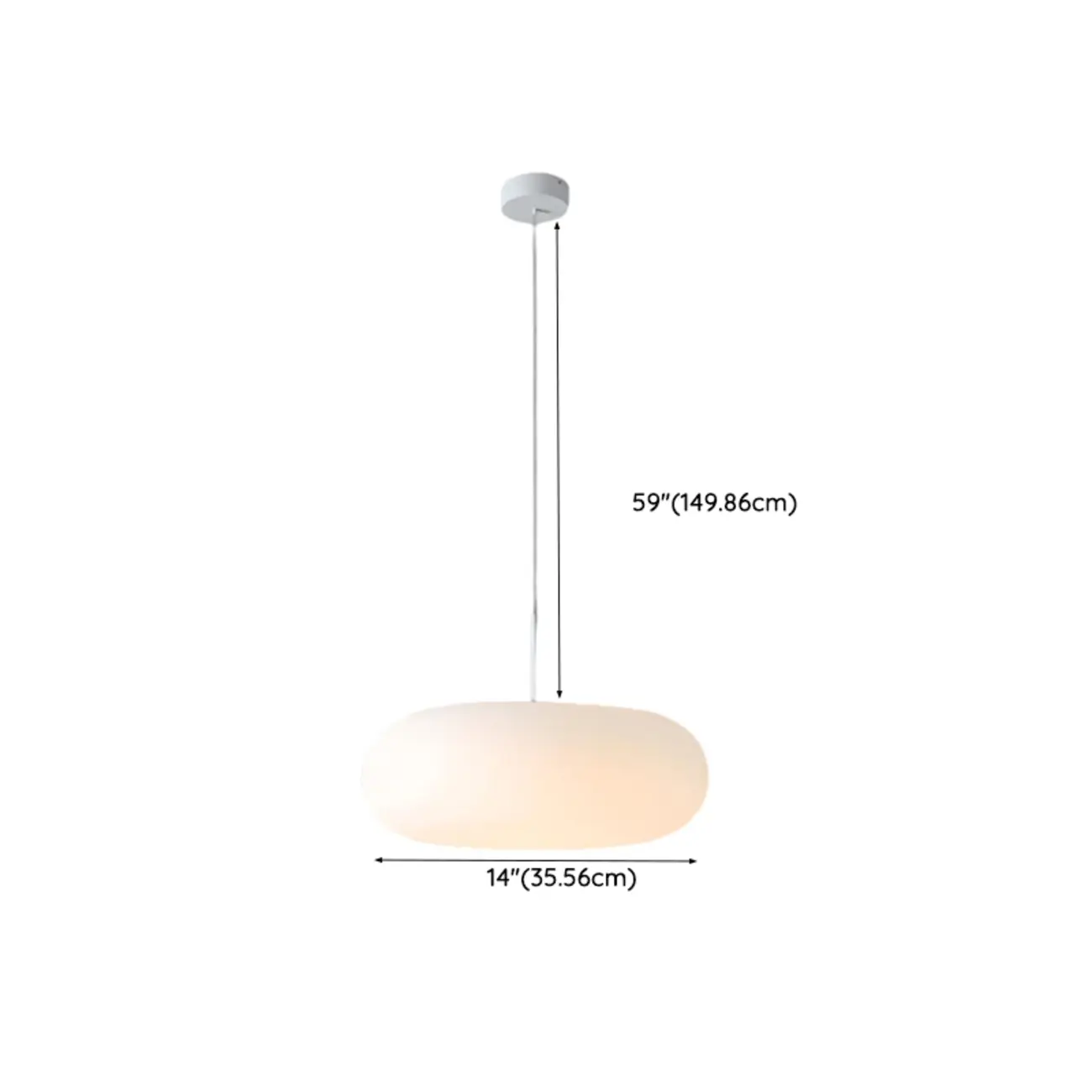 Modern Adjustable White Kitchen Pendant Light 3 Dimming LED