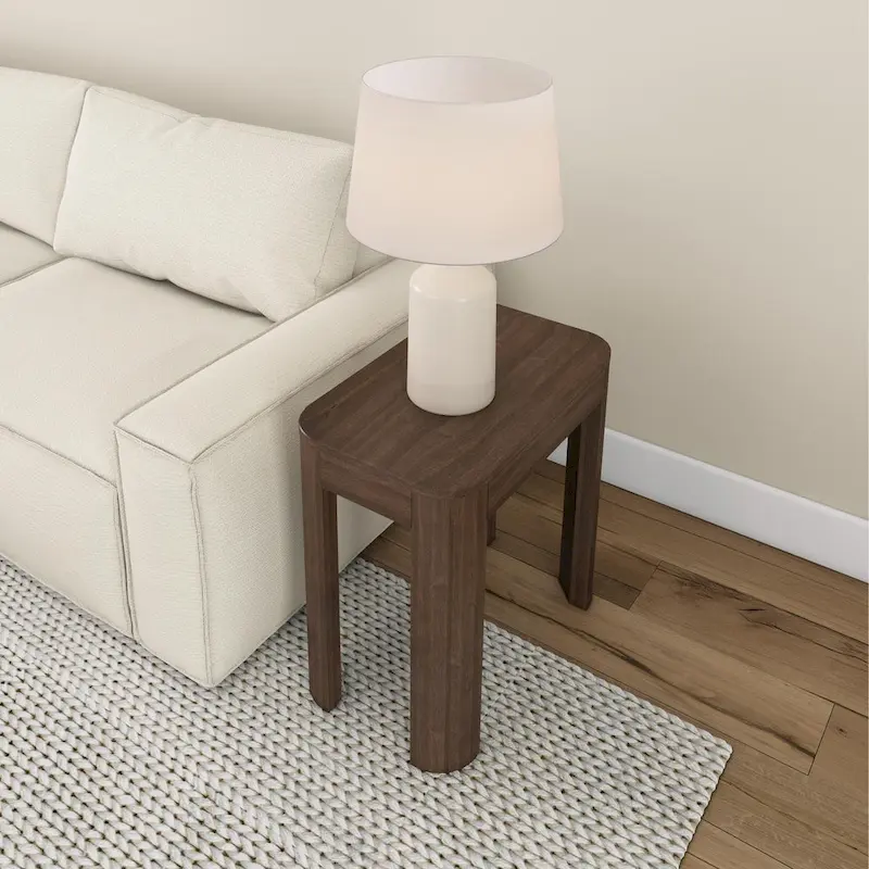 Plank and Beam Contour Rectangular Side Table - 25
