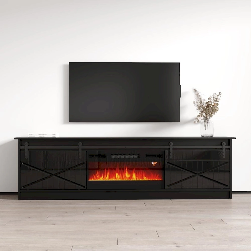 Granero BL-EF Electric Fireplace 79  TV Stand
