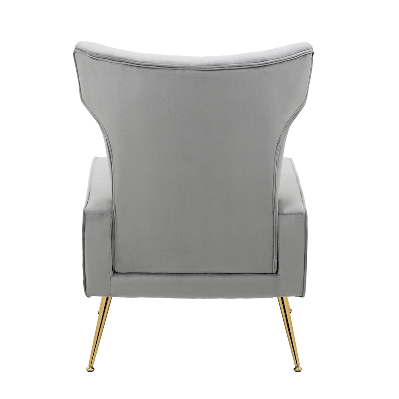 Upholstered Wingback Accent Chair - 26.4W x 37.8H x 32.6D