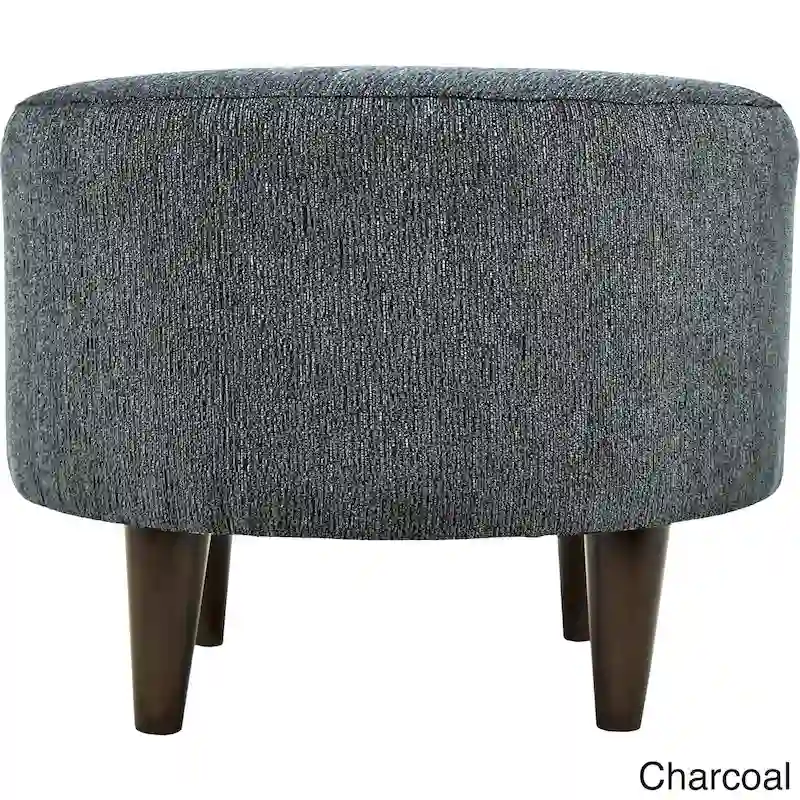 MJL Furniture Sophia Text2Olivia Round Upholstered Ottoman